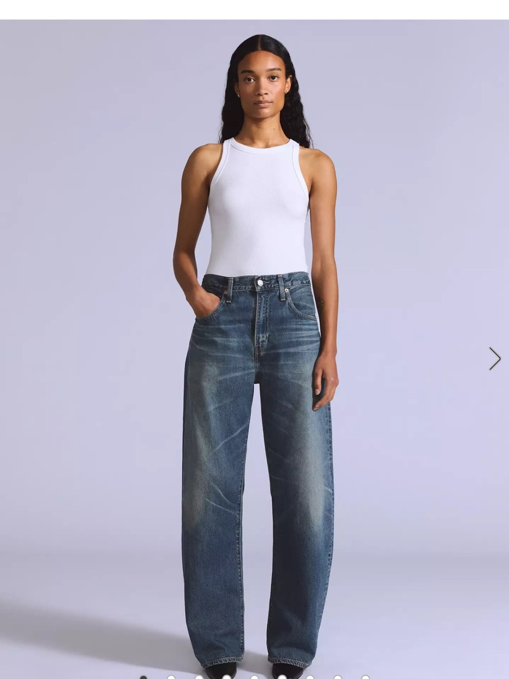 NWT SOLD OUT Levi’s Blue Tab Drop Barrel Jeans in Galley Medium Wash